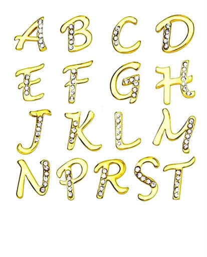 Gold Plated Dangle Initial Naval Ring